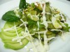 Салат из авокадо с перепелиным яйцом