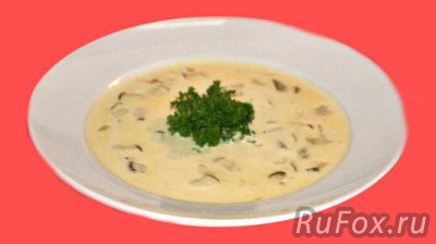 Сливочный суп из белых грибов