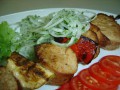Шашлычок из свинины с овощами.
